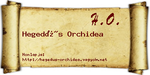 Hegedűs Orchidea névjegykártya